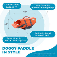 Outward Hound front float detail supporting head and neck for improved buoyancy