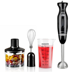 OVENTE hand blender front view showing compact design and controls for easy handling