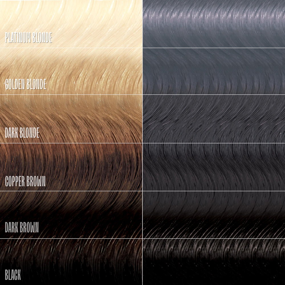 oVertone before and after on brunette hair showing subtle violet sheen benefit