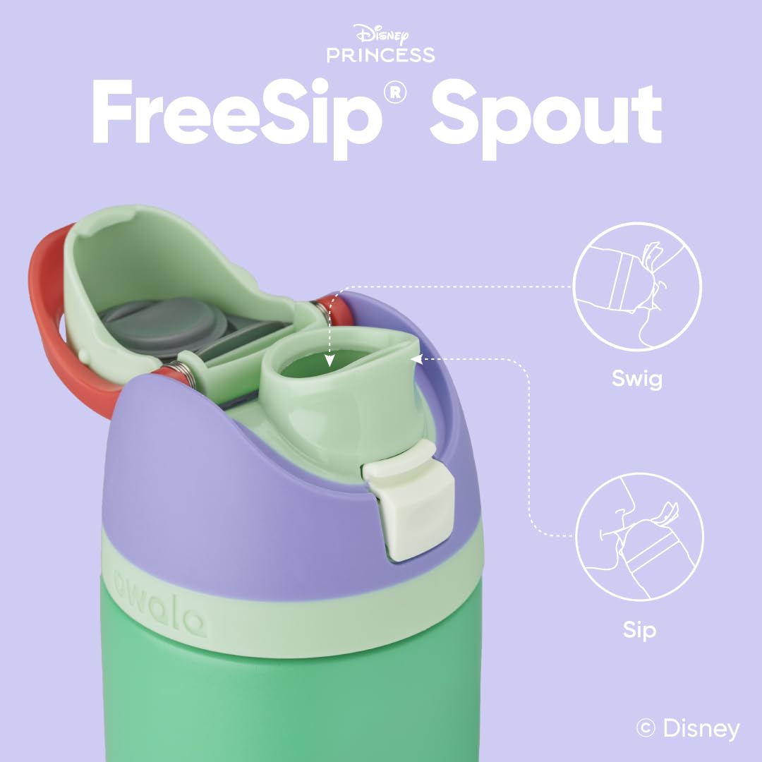 Owala Ariel close-up of FreeSip spout demonstrating dual drinking options