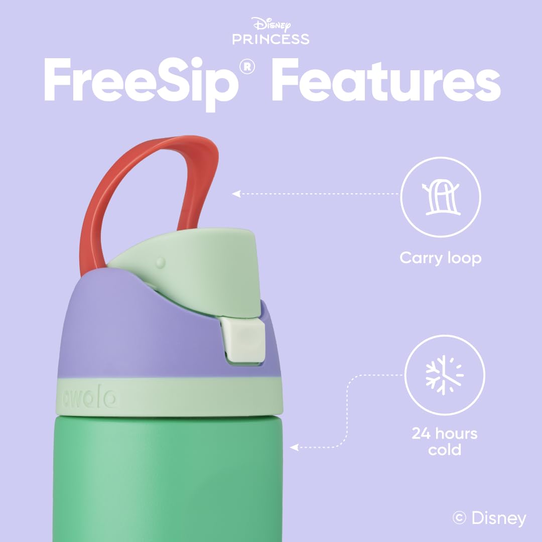 Owala Ariel wide-mouth open with ice showing easy filling and cleaning