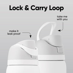 Owala FreeSip lid lock and carry loop preventing leaks and accidental openings