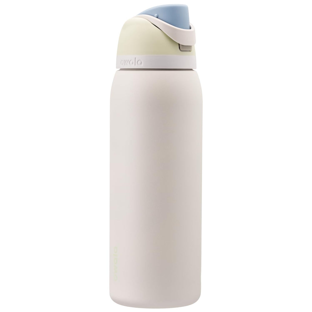Owala FreeSip 40 oz front view showing bottle shape and color, ideal for long outings