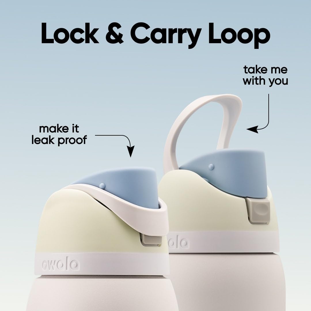 Owala FreeSip built-in straw and wide-mouth spout image demonstrating two drinking options