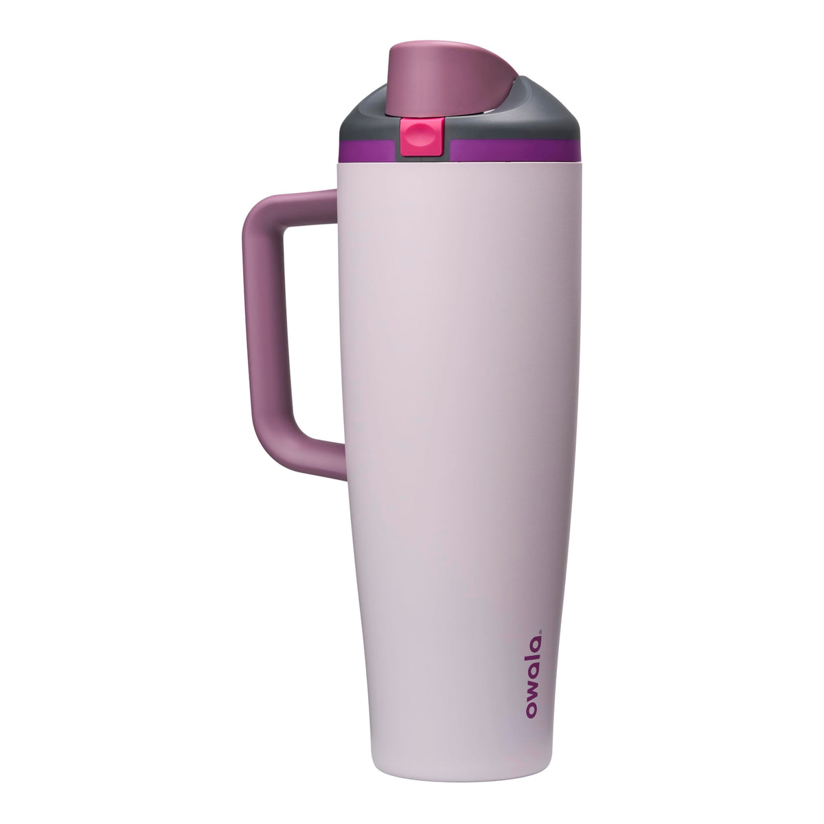 Owala FreeSip front view showing Dreamy Field color and 40oz capacity benefit