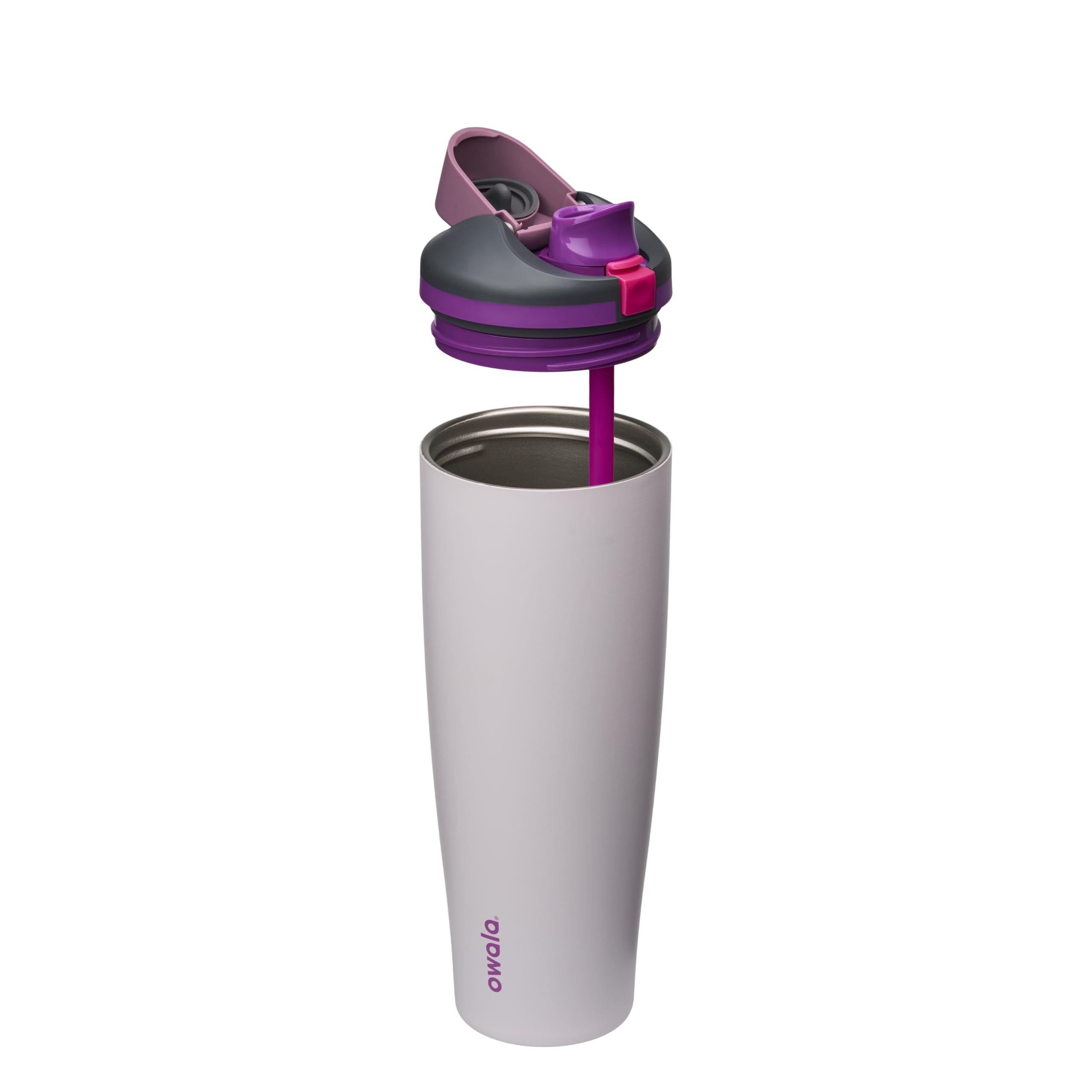 Owala FreeSip handle closeup highlighting comfortable grip for carrying