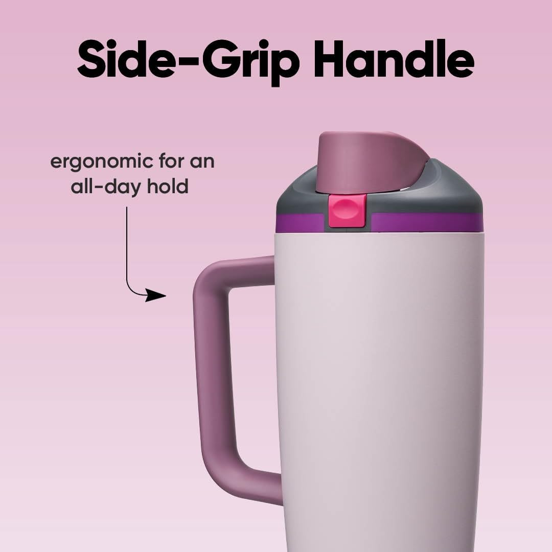 Owala FreeSip in cup holder showing cup‑holder compatibility for travel