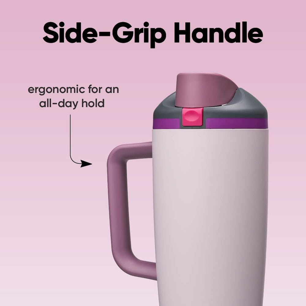 Owala FreeSip in cup holder showing cup‑holder compatibility for travel