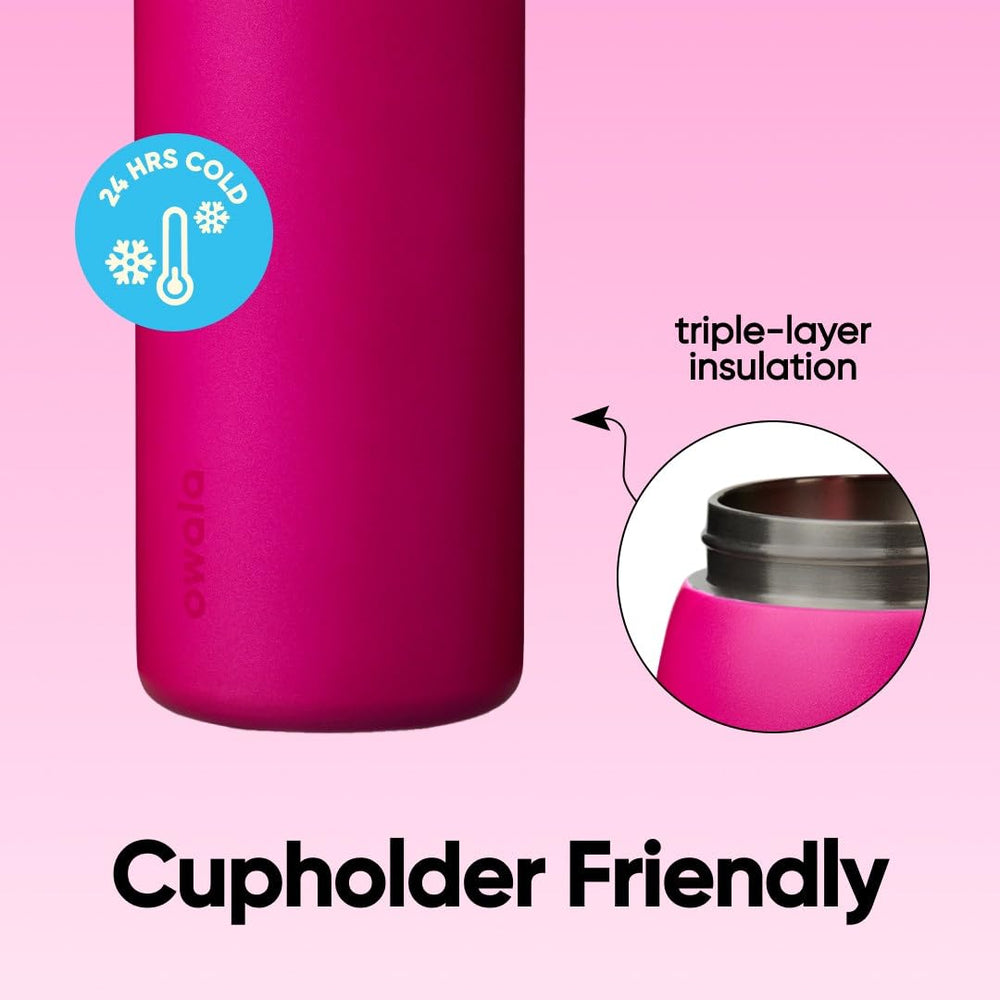 Owala FreeSip with ice inside, illustrates long-lasting cold retention