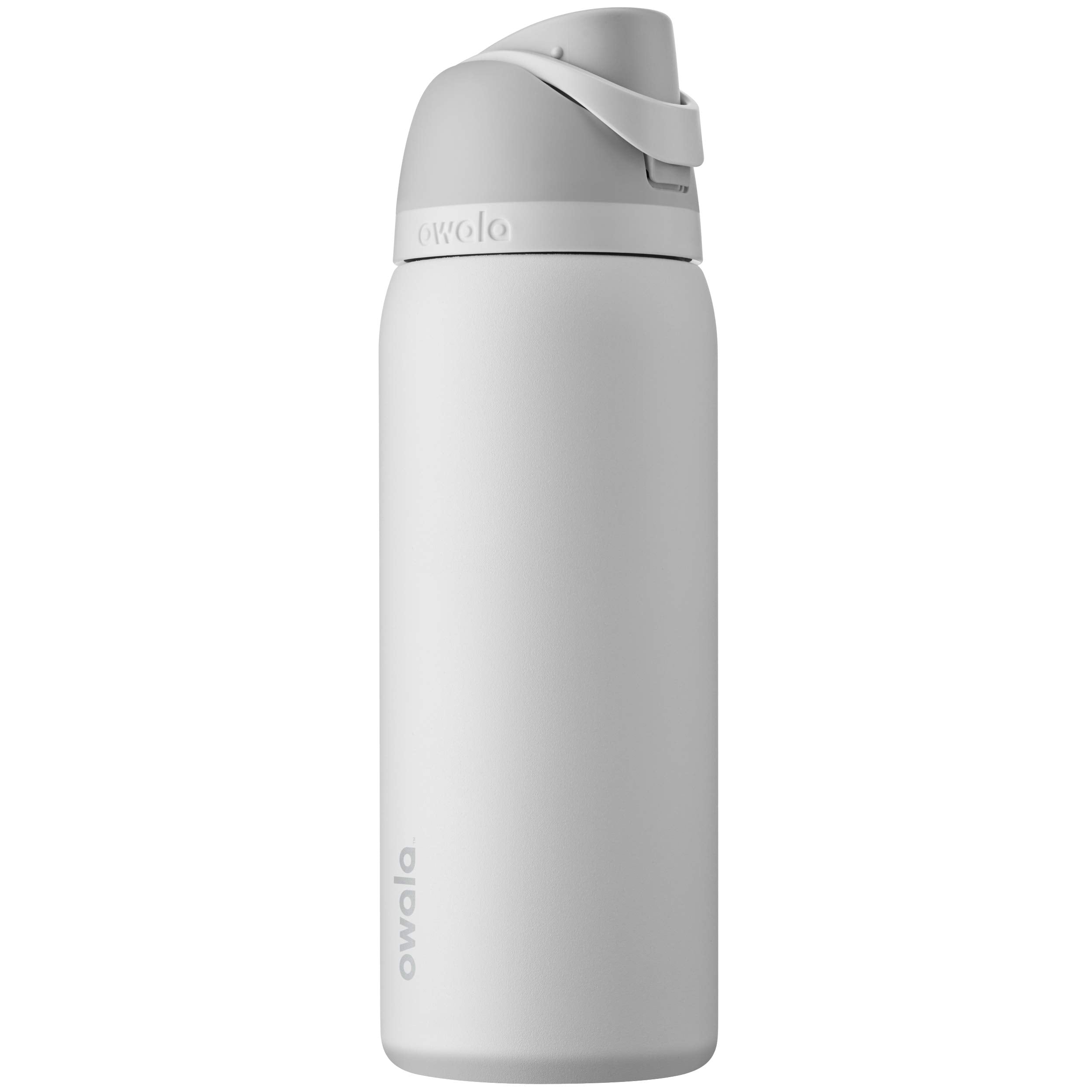 Owala FreeSip front view showing shy marshmallow color and durable finish