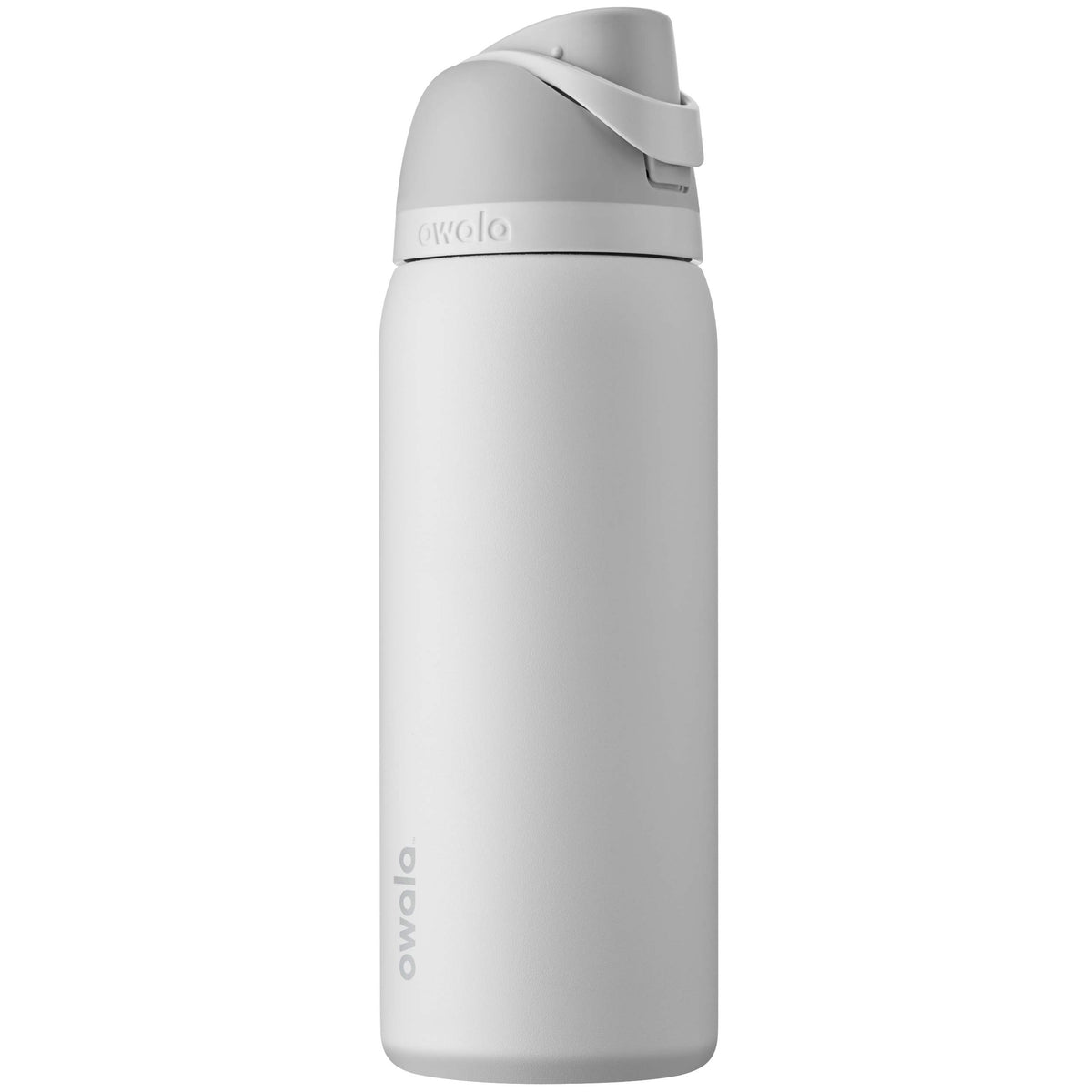 Owala FreeSip front view showing shy marshmallow color and durable finish