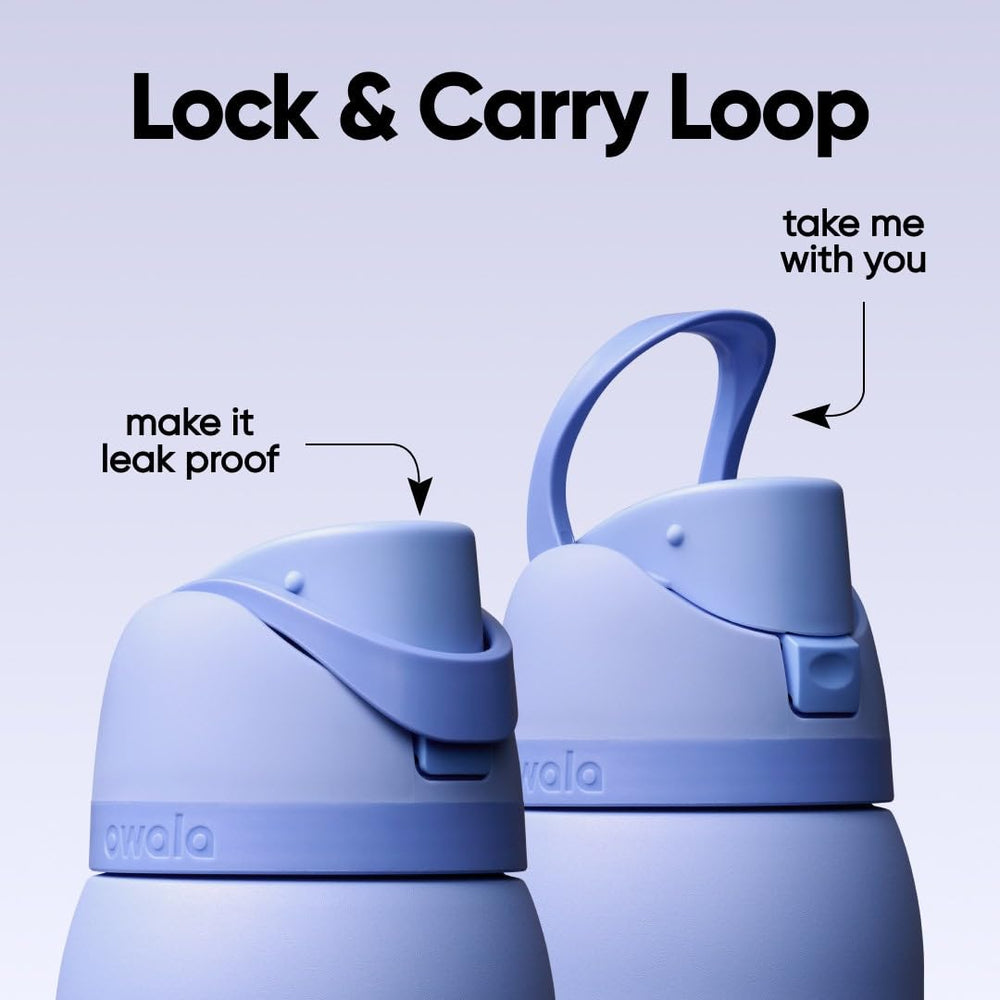 Owala FreeSip straw detail highlighting built-in straw for convenient sipping