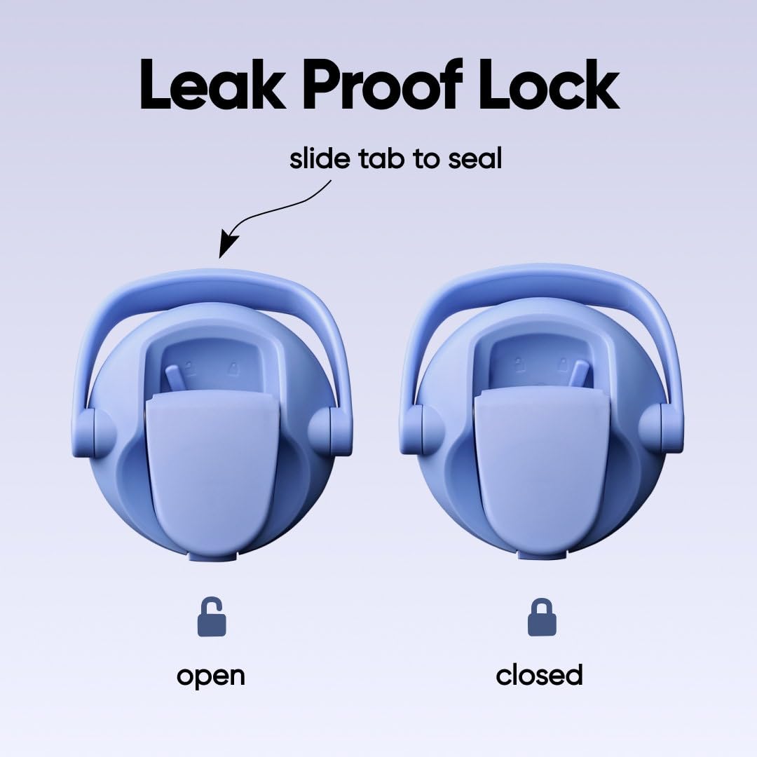 Owala FreeSip Sway handle and lock detail for secure travel and carry