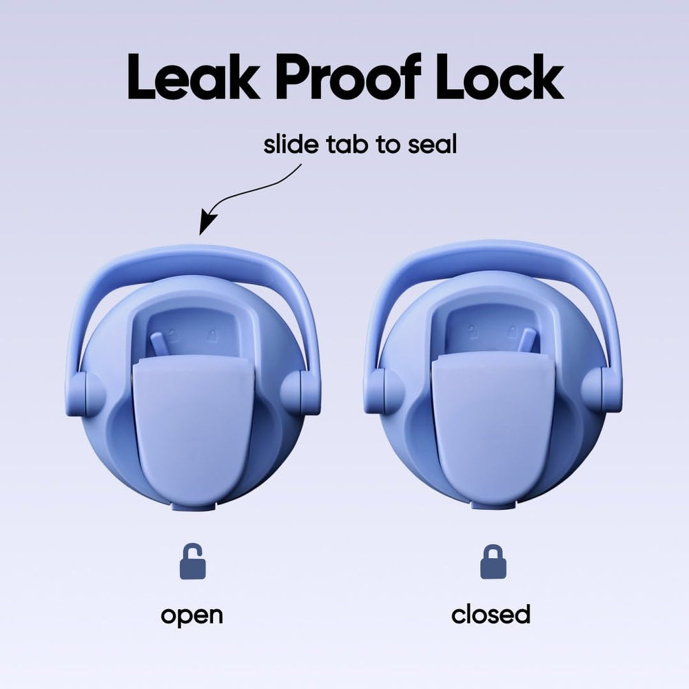 Owala FreeSip Sway handle and lock detail for secure travel and carry