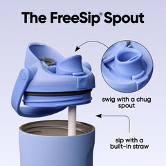 Owala FreeSip Sway close-up of patented 2-in-1 spout for two sip styles