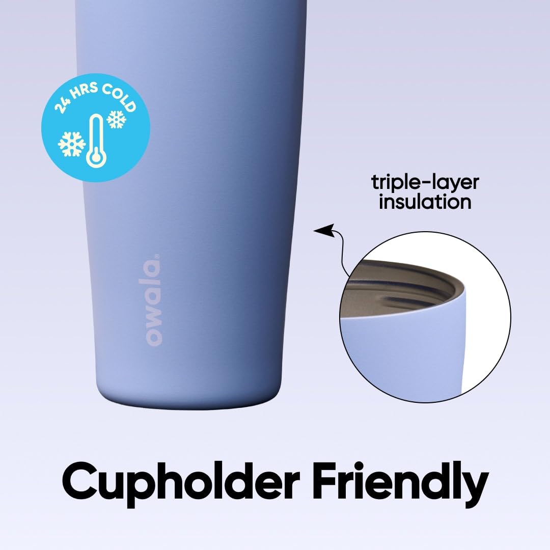 Owala FreeSip Sway wide mouth filled with ice for long cold retention