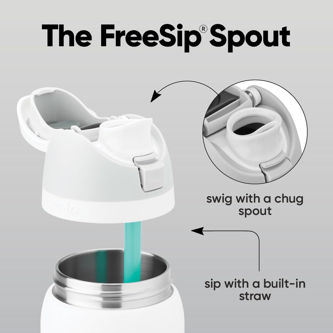Owala FreeSip wide mouth with ice showing easy filling and fast cooling