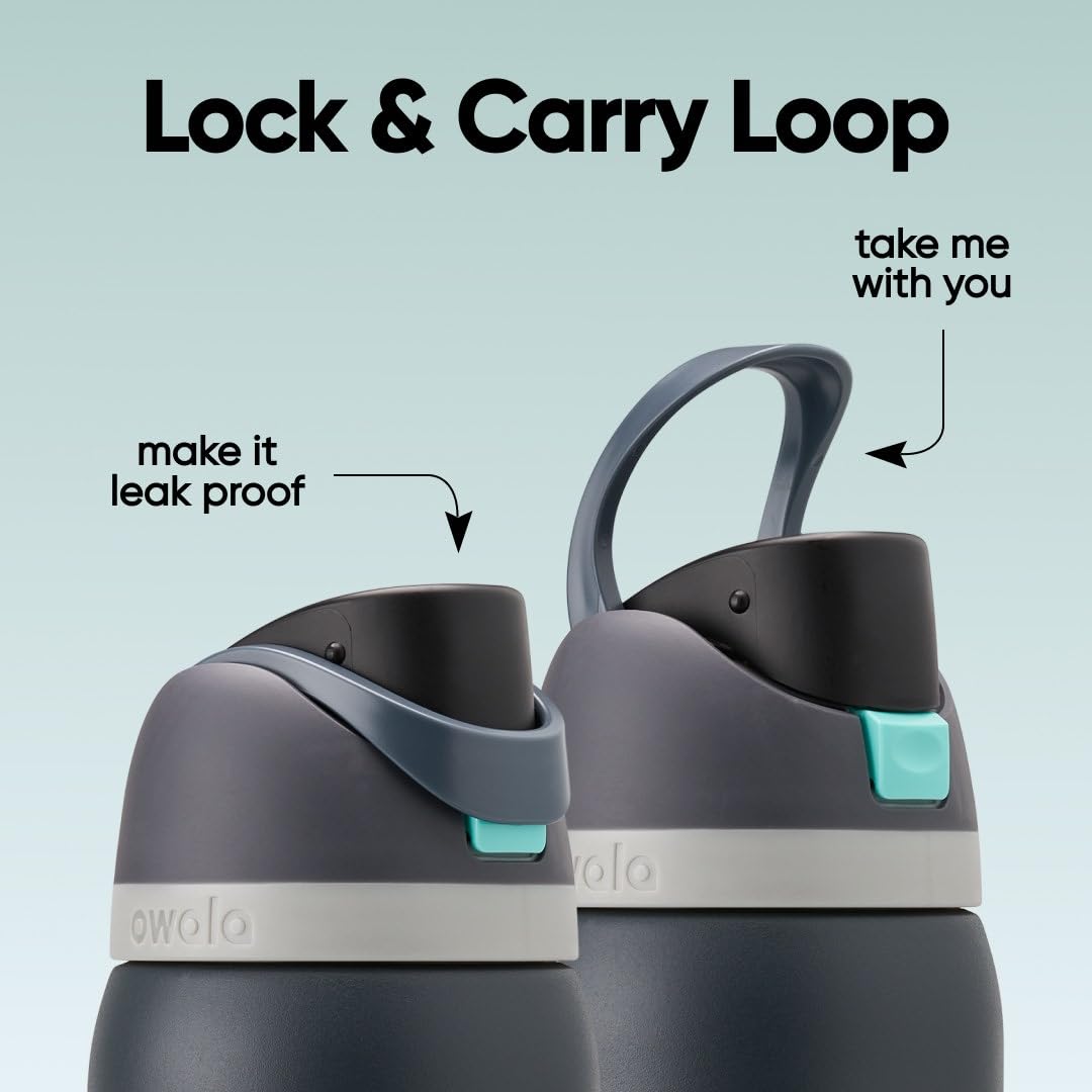 Owala FreeSip wide-mouth with ice showing easy filling and cleaning with added cooling benefit