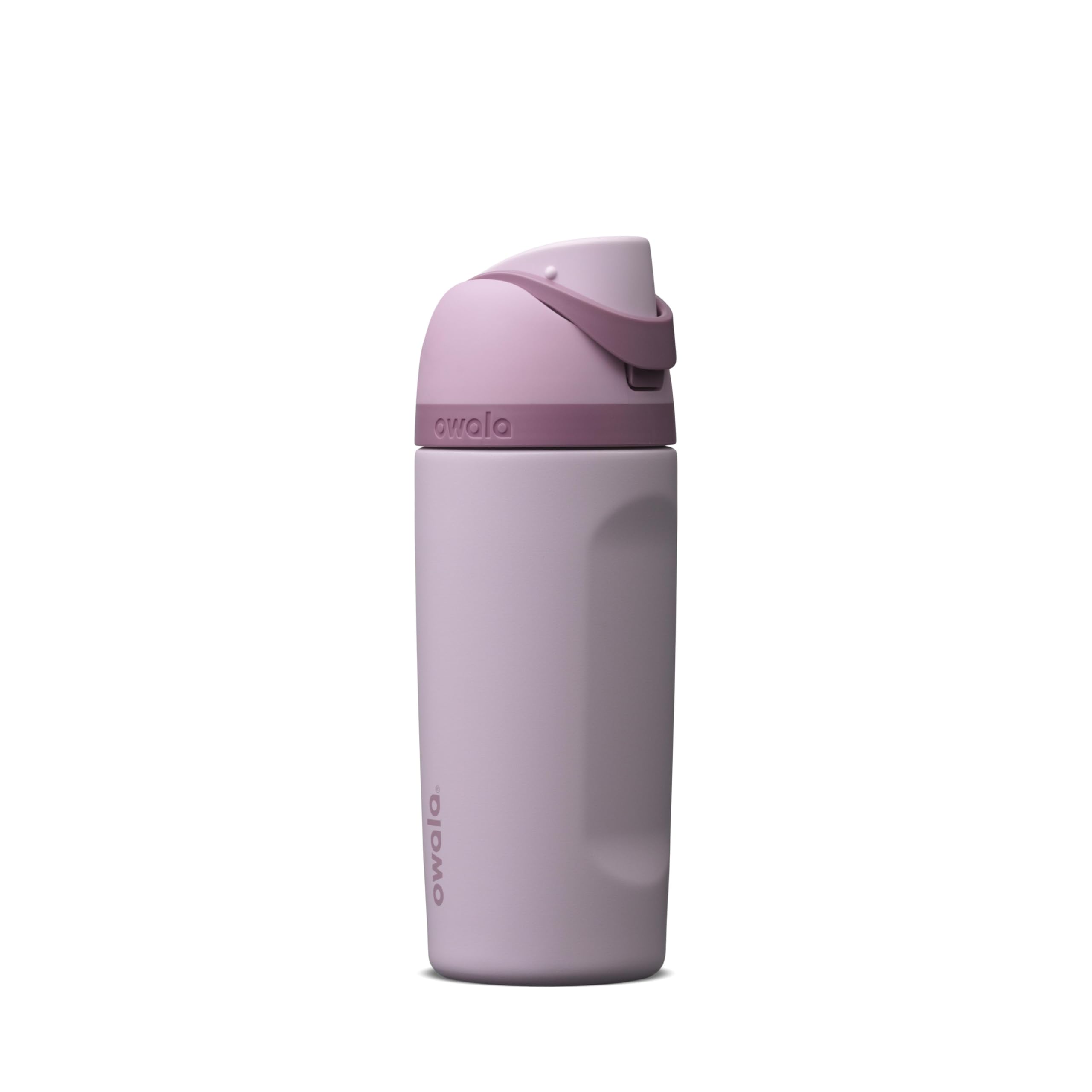 Owala front view Lilac You A lot shows bottle and label, highlights kid-friendly design