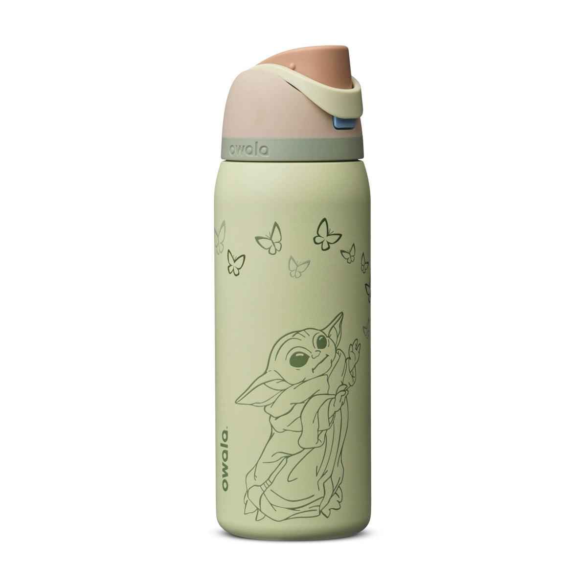 Owala GroGu front view showing full bottle and Star Wars design, great for gifting