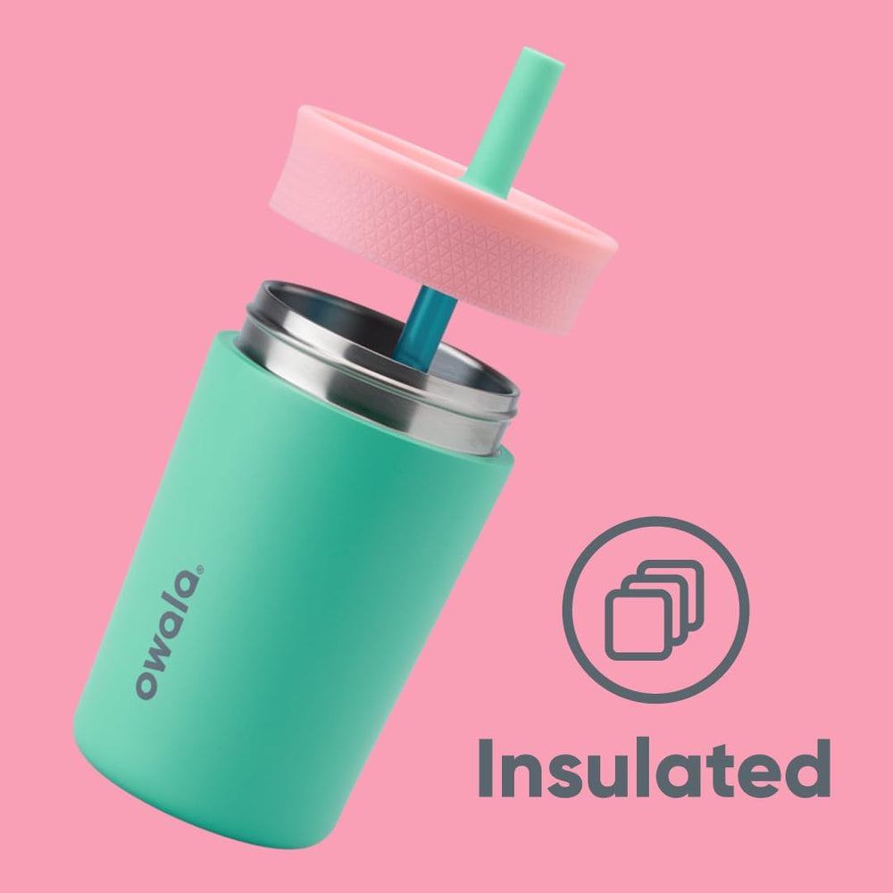 Owala Real Cool Fish lid and removable straw detail for easy cleaning and spill control