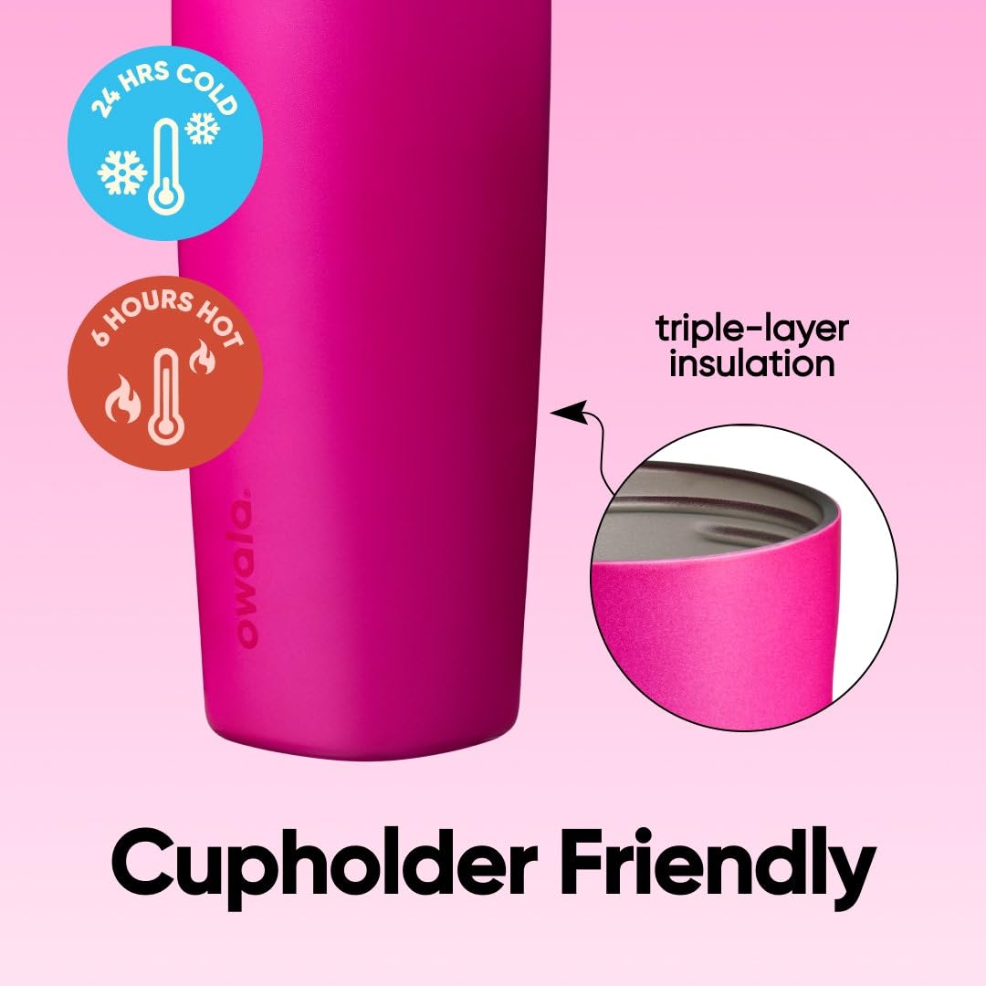 Owala SmoothSip cutaway showing double-wall insulation for long temperature retention