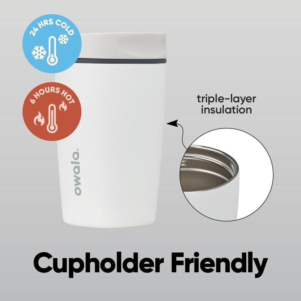 Owala SmoothSip held in hand demonstrating ergonomic grip comfort