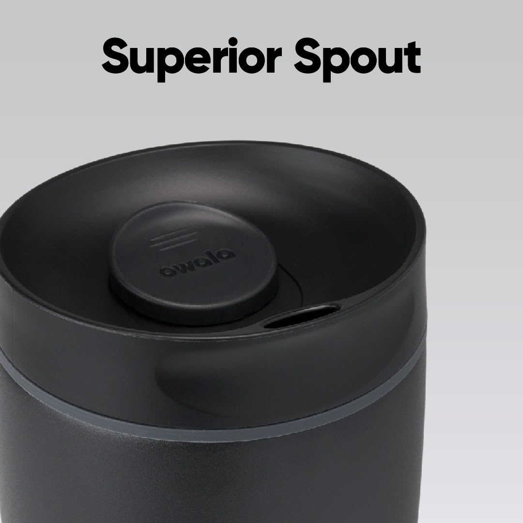 Owala SmoothSip Slider ceramic-coated interior close-up preserving clean taste
