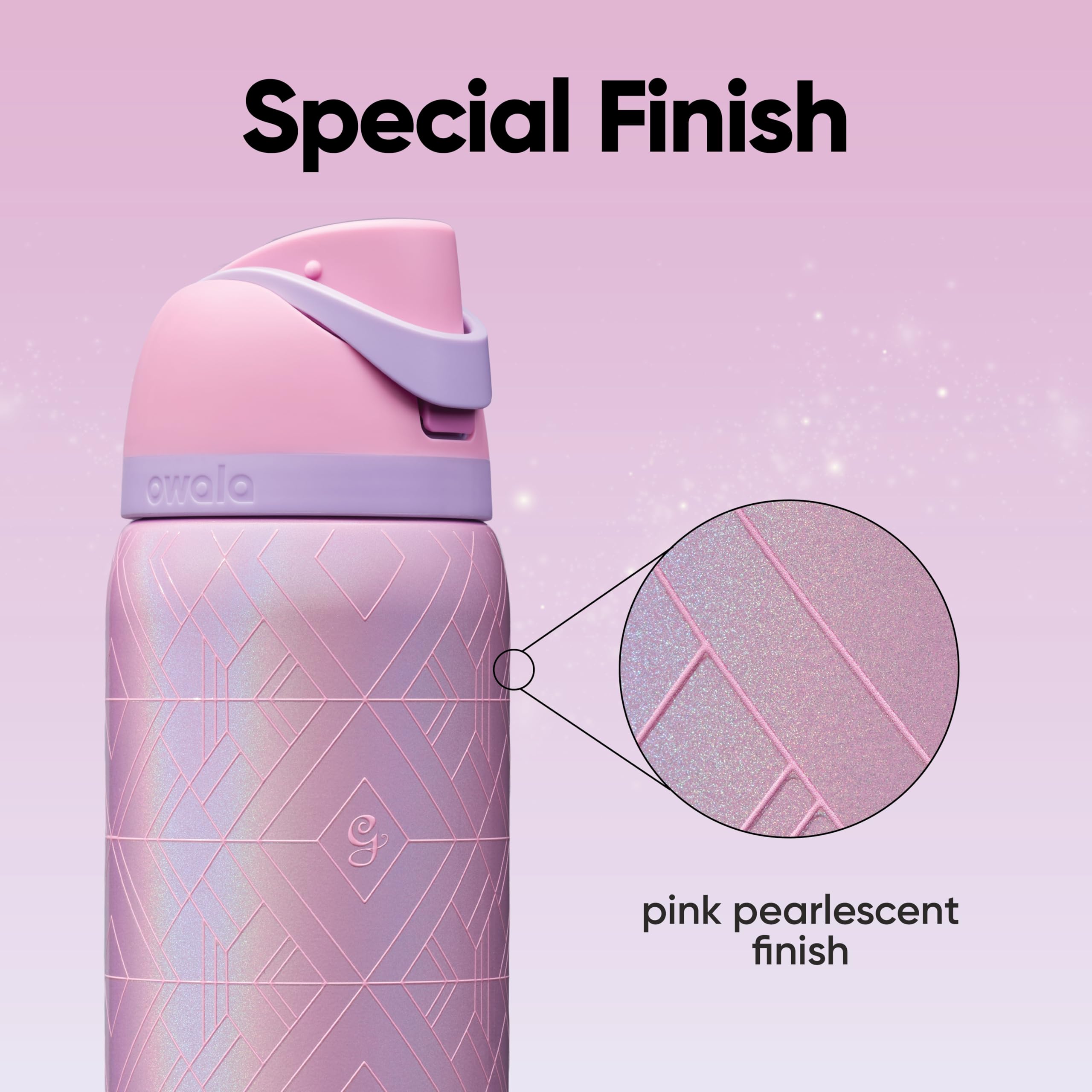 Owala Wicked FreeSip carry loop locked demonstrating secure transport and peace of mind