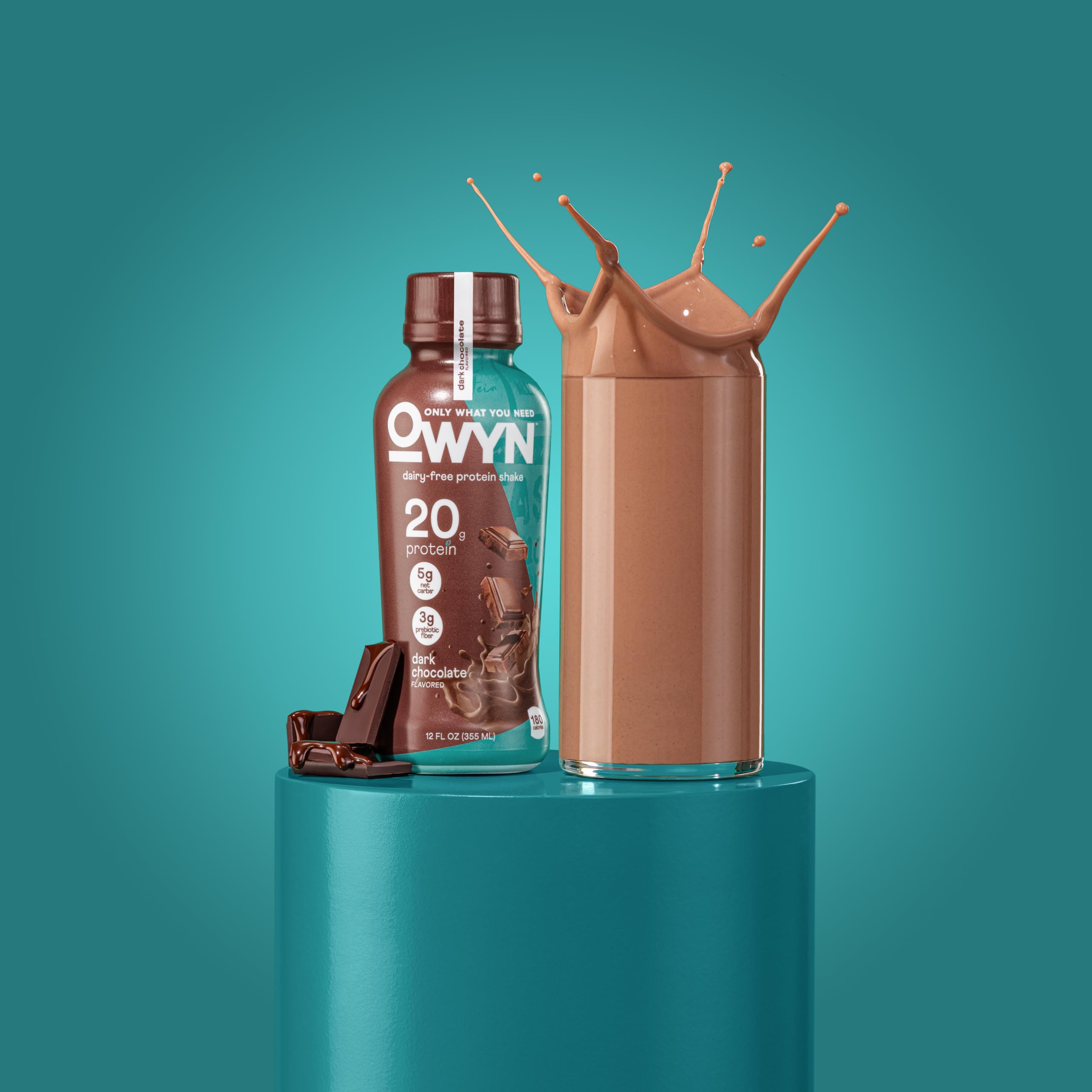 OWYN bottle inside gym bag lifestyle shot showing portable recovery and on-the-go fueling benefit