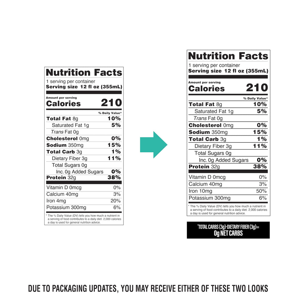 OWYN close-up label view highlighting 32g protein and allergen-friendly testing