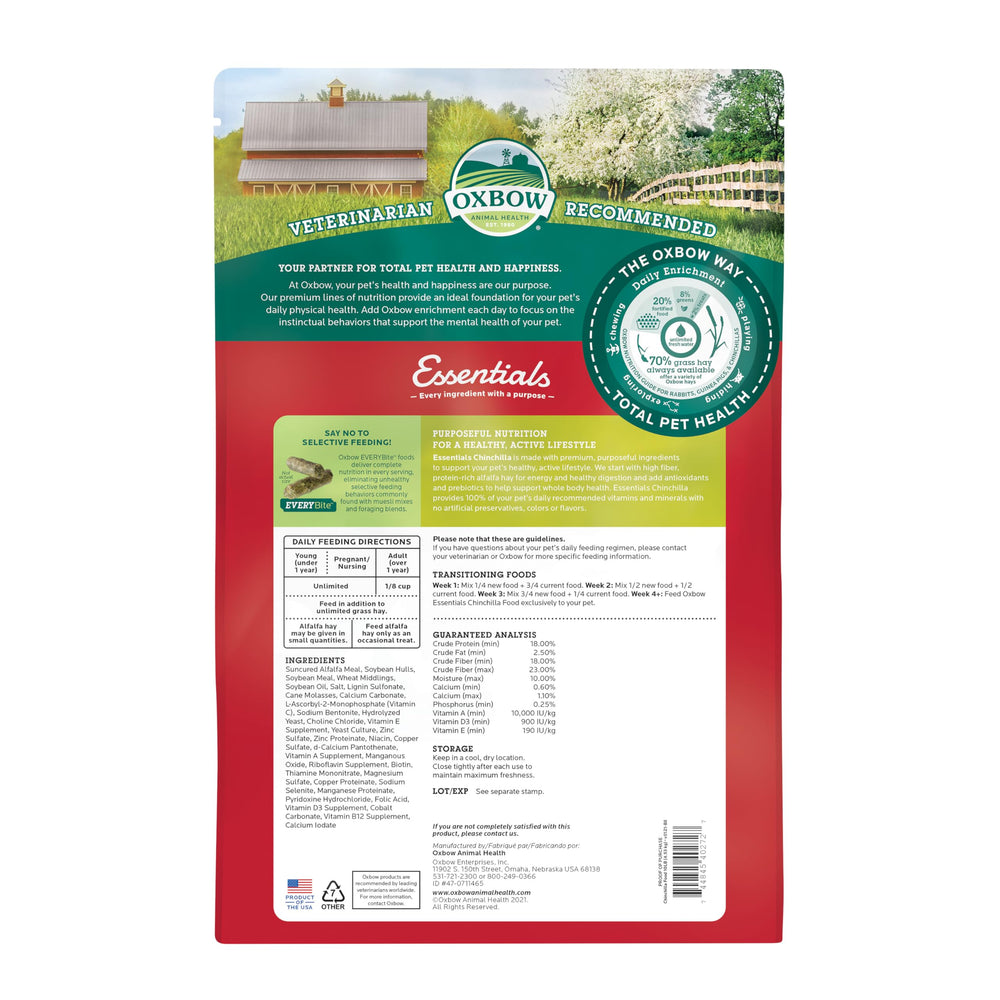 Oxbow bag opened to reveal consistent pellets and ease-of-use benefit