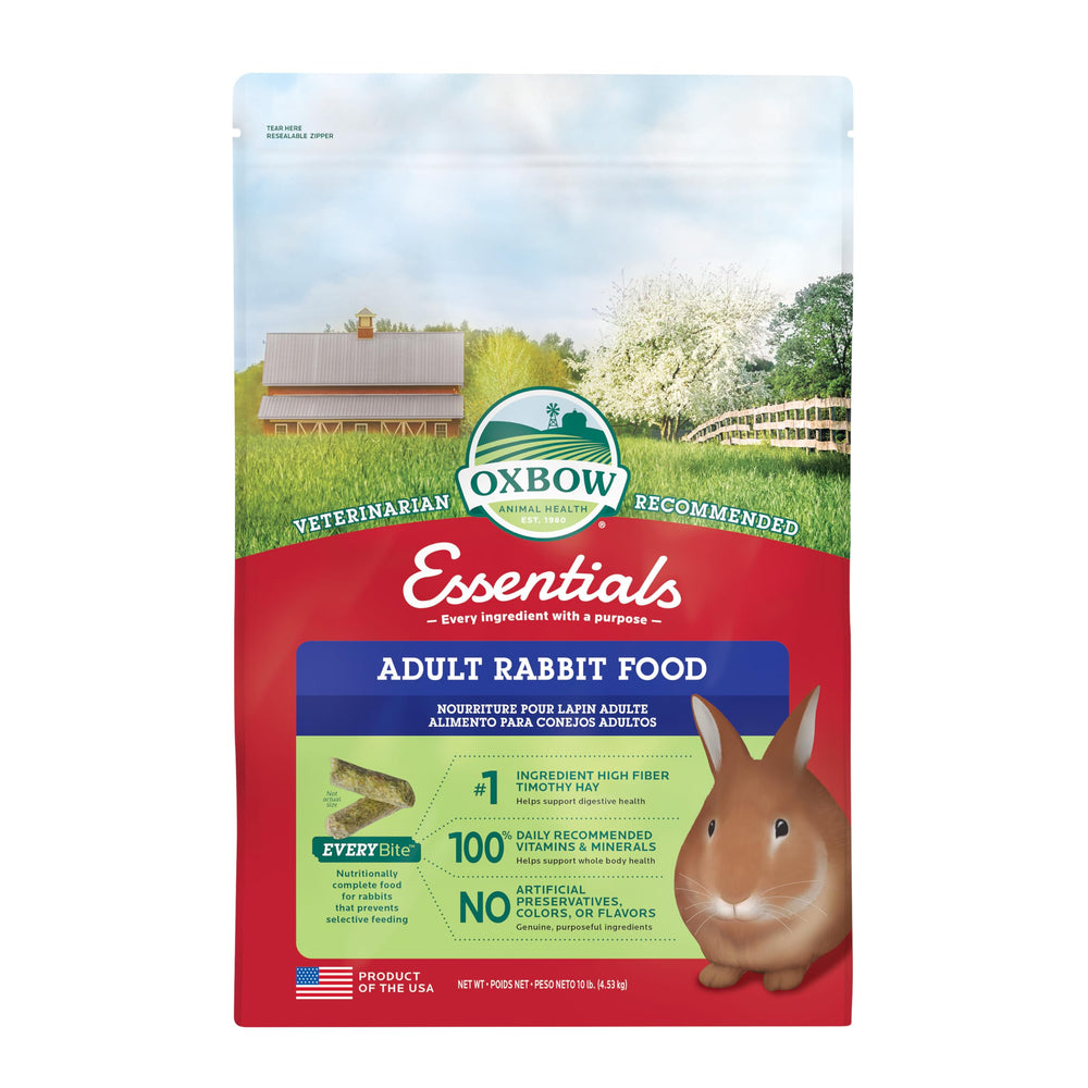Oxbow front packaging 10 lb showing product identity and reliability