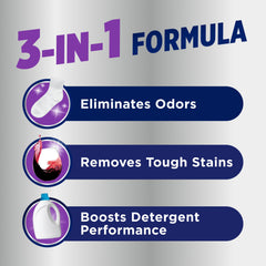 OxiClean powder added to washing machine drum improving odor removal
