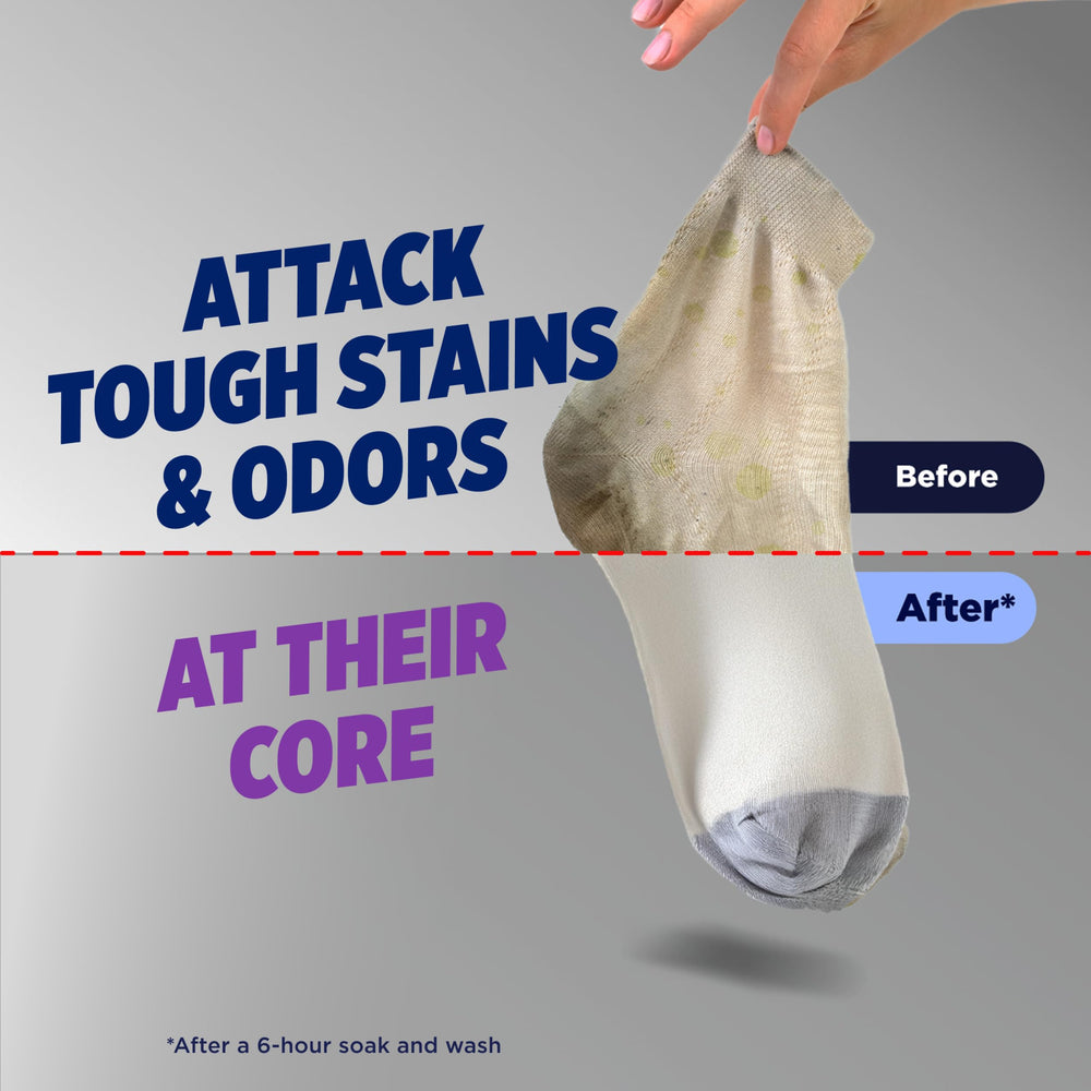 Spot-cleaning upholstery with OxiClean to remove stains and odors