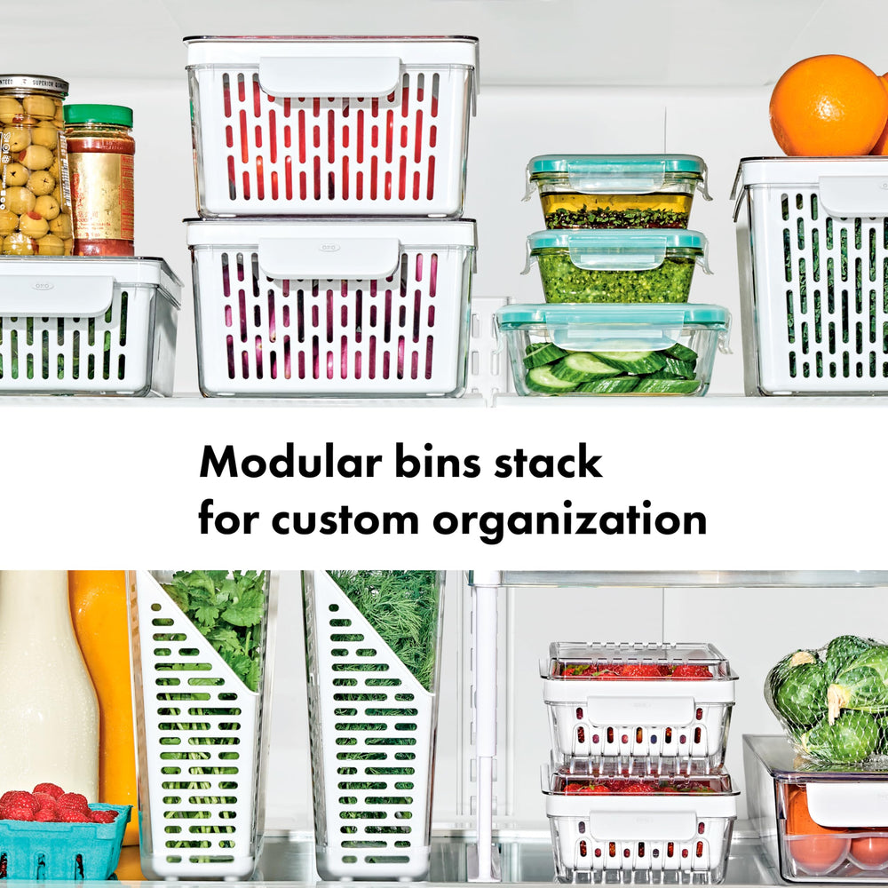 OXO Berry Keeper inner basket close-up highlighting vents for airflow benefit