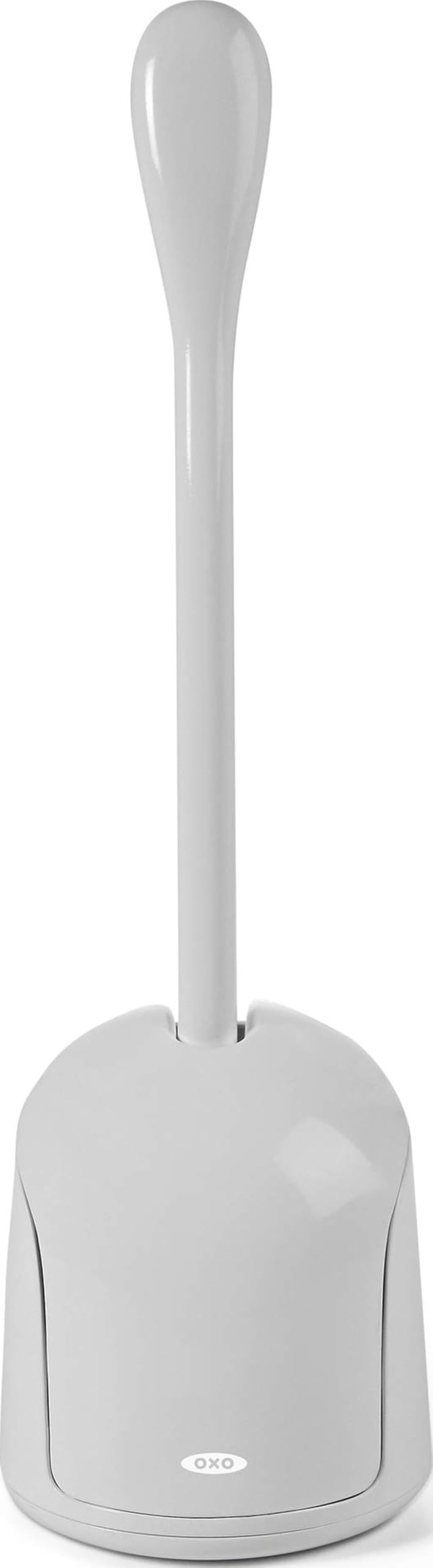 OXO compact toilet brush front view showing organized storage and neat appearance