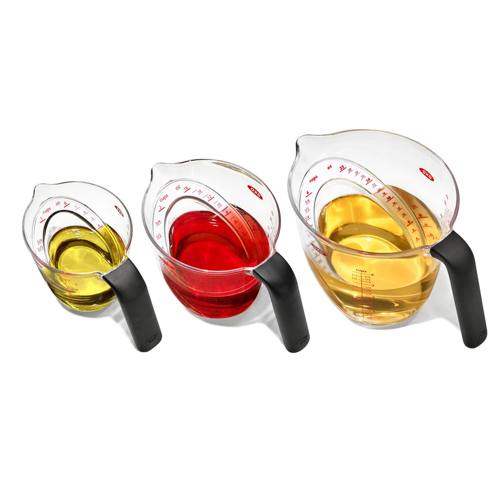 OXO Good Grips 3-piece set front view showing sizes and benefit ergonomic reading