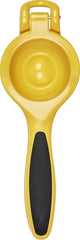 OXO Good Grips citrus squeezer front view showing compact design and easy storage benefit