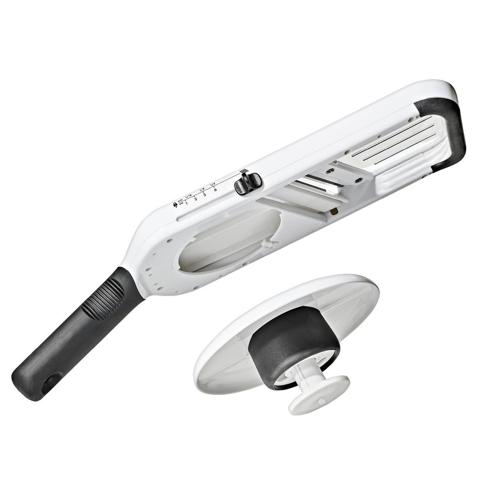 OXO Good Grips clear runway close-up showing visibility and slicing accuracy
