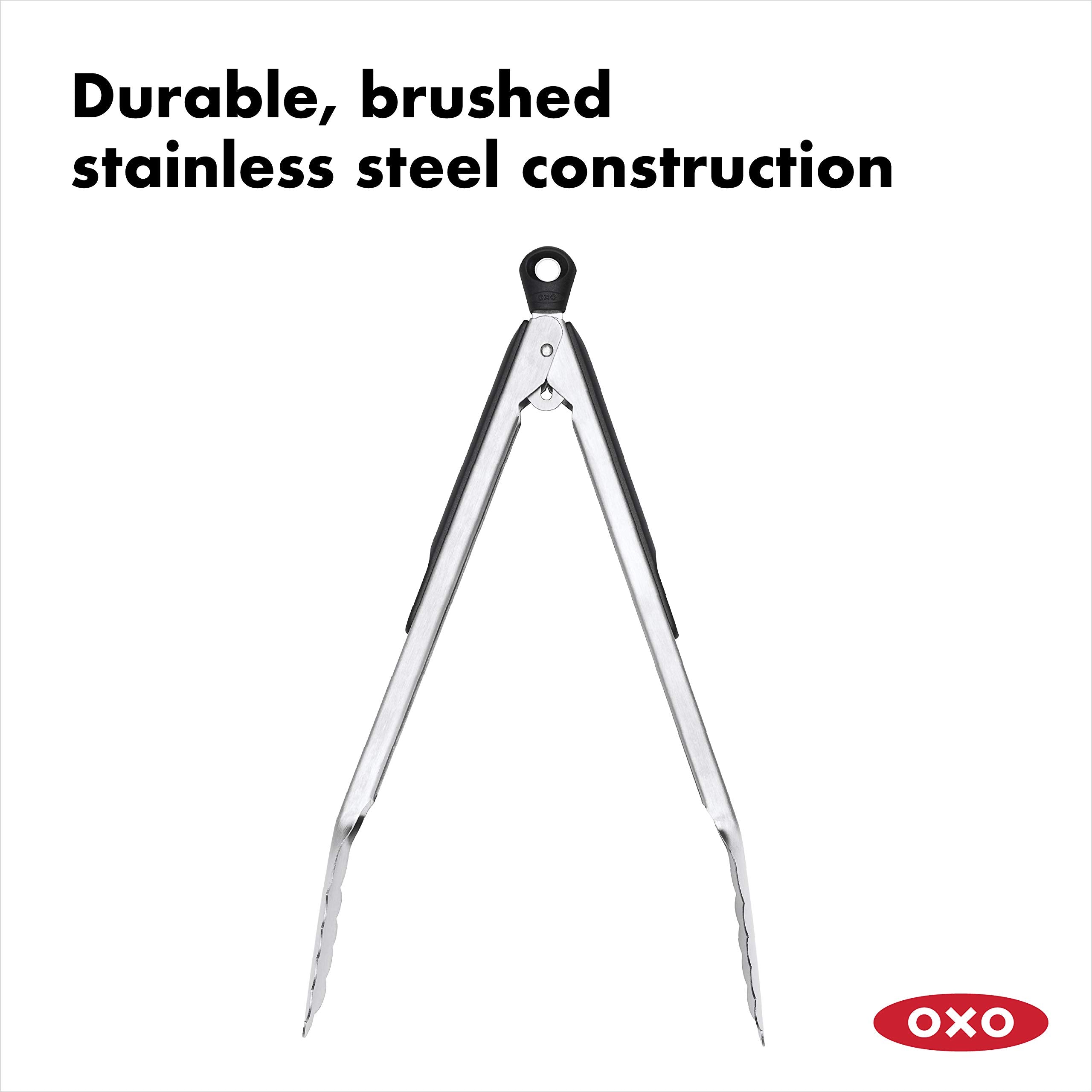 OXO Good Grips close-up handle showing soft non-slip grip for comfort