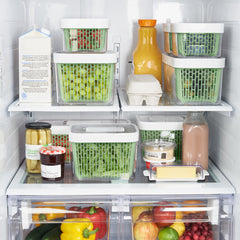 OXO Good Grips elevated basket closeup showing raised design for airflow and freshness