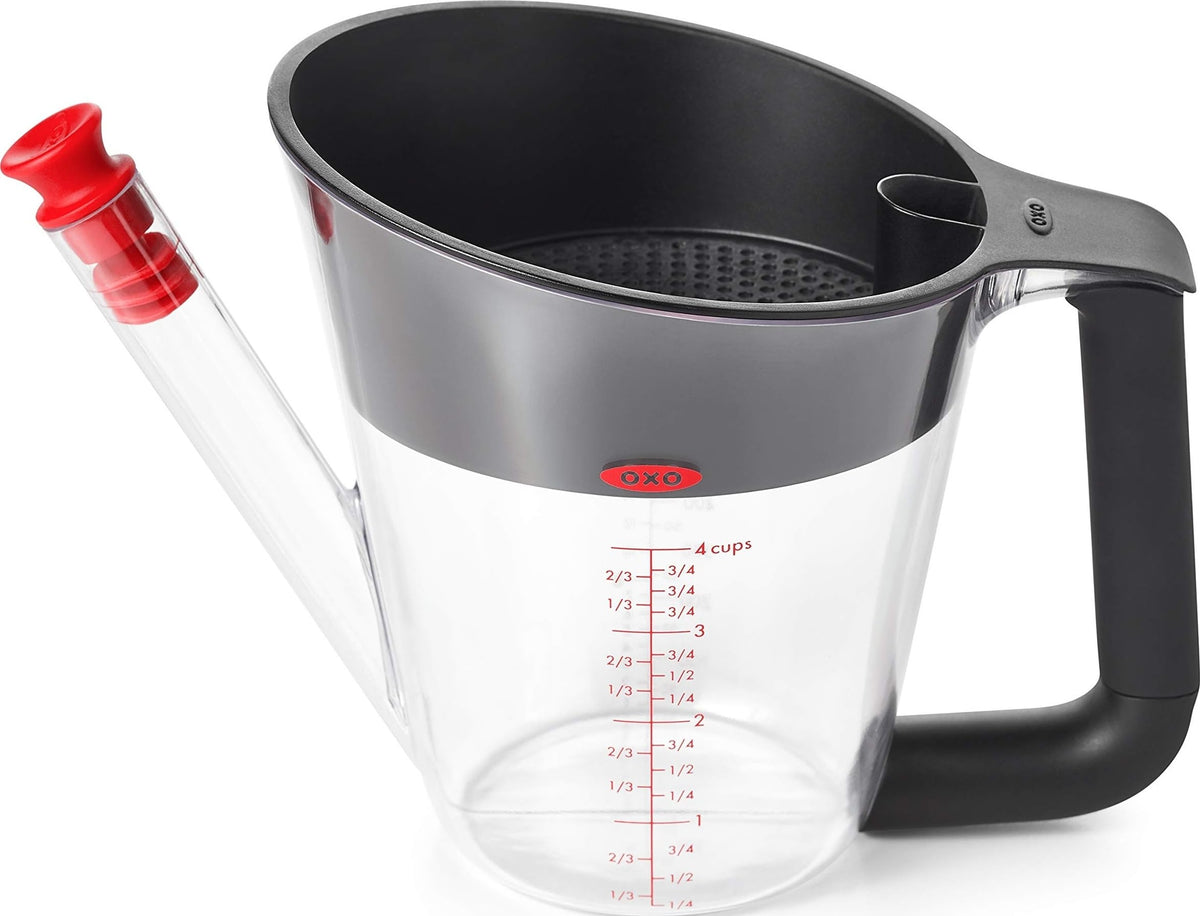 OXO Good Grips front view showing pitcher and spout for neat pouring