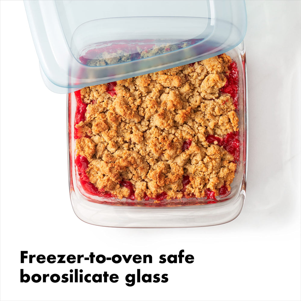 OXO Good Grips dish in freezer illustrating space-saving cold storage