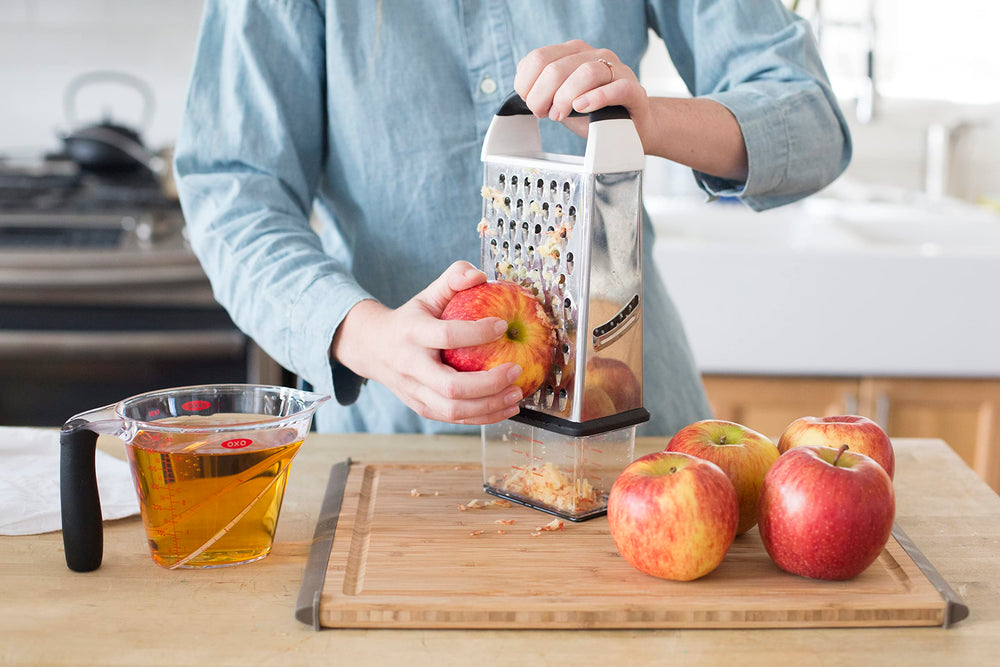 OXO Good Grips non-slip base close-up providing stable prep and safer grating