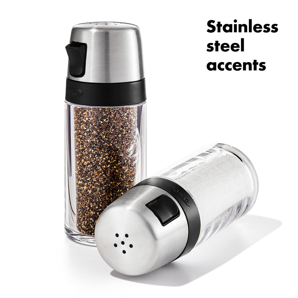 OXO Good Grips scale comparison next to a spoon to show compact size and countertop fit