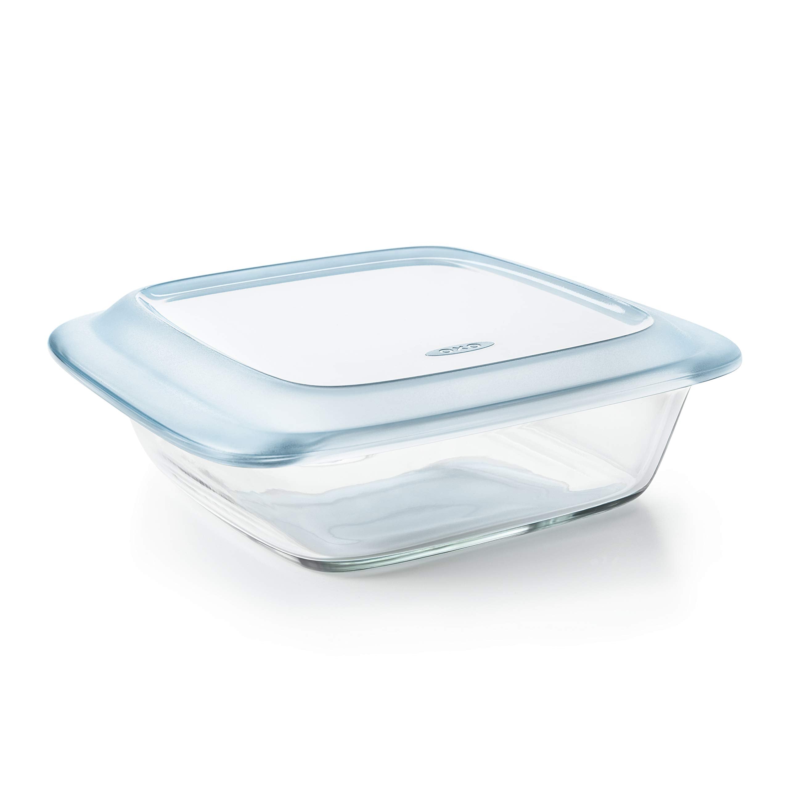 OXO Good Grips next to utensils highlighting compact 8 x 8 size