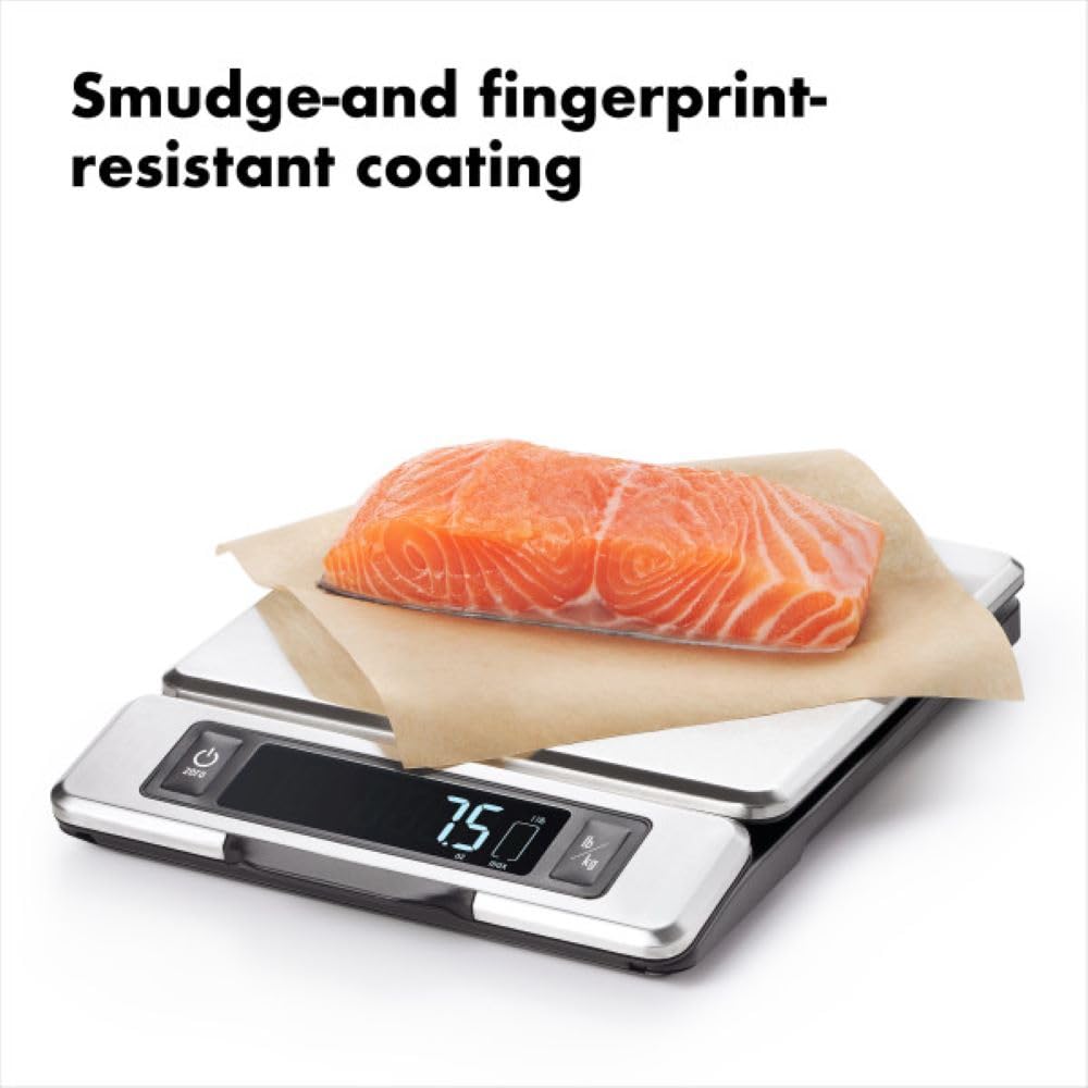 OXO Good Grips stainless steel surface detail resisting fingerprints benefit