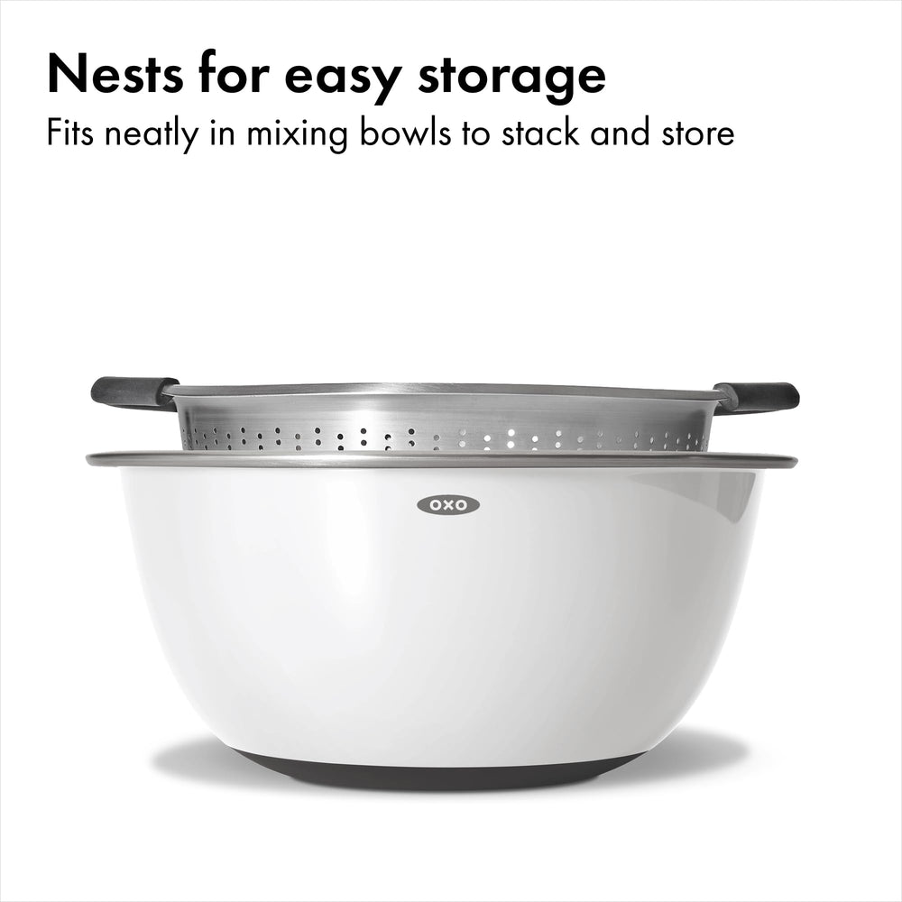 OXO Good Grips nested in mixing bowl for compact, organized storage