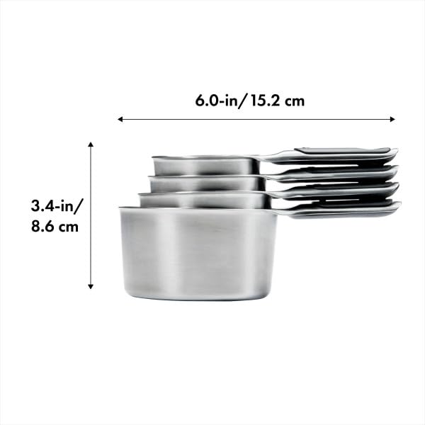 OXO lifestyle baking scene with measuring cups for tidy, efficient recipe preparation